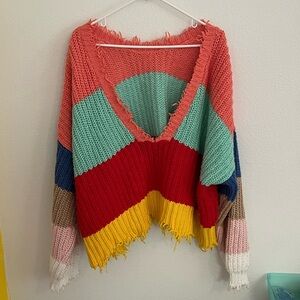 Wildfox Chunky Knit Oversized Sweater